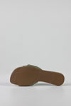 Twist vamp slide sandals
