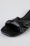 Twist vamp slide sandals