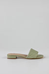 Quilted vamp slide sandals