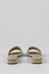Quilted vamp slide sandals