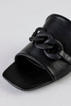 Slide sandals with chain