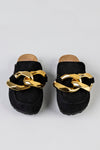 Chain loafer mules