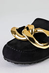 Chain loafer mules