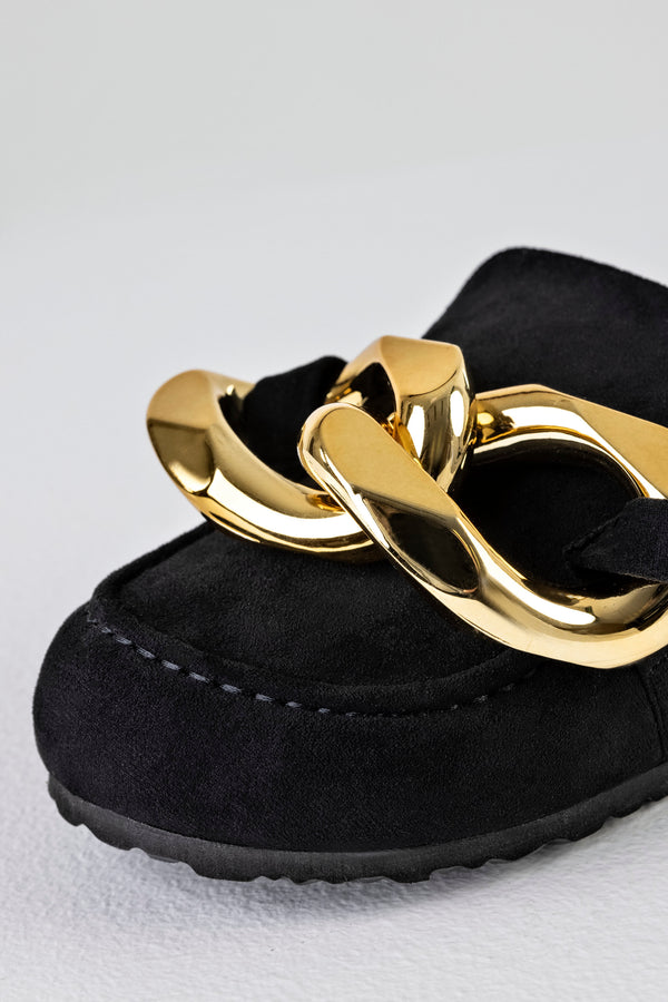 Chain loafer mules
