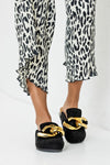 Chain loafer mules