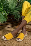 Espadrille slide sandals