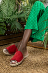 Espadrille slide sandals