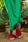 Espadrille slide sandals