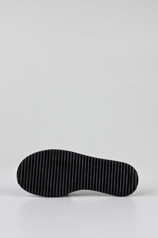 Quilted flat sole slide sandals