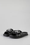 Slide sandal with chain