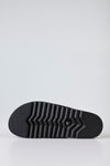 Leather platform slide sandals