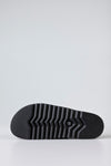 Leather platform slide sandals
