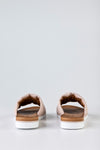 Leather quilted slide sandals