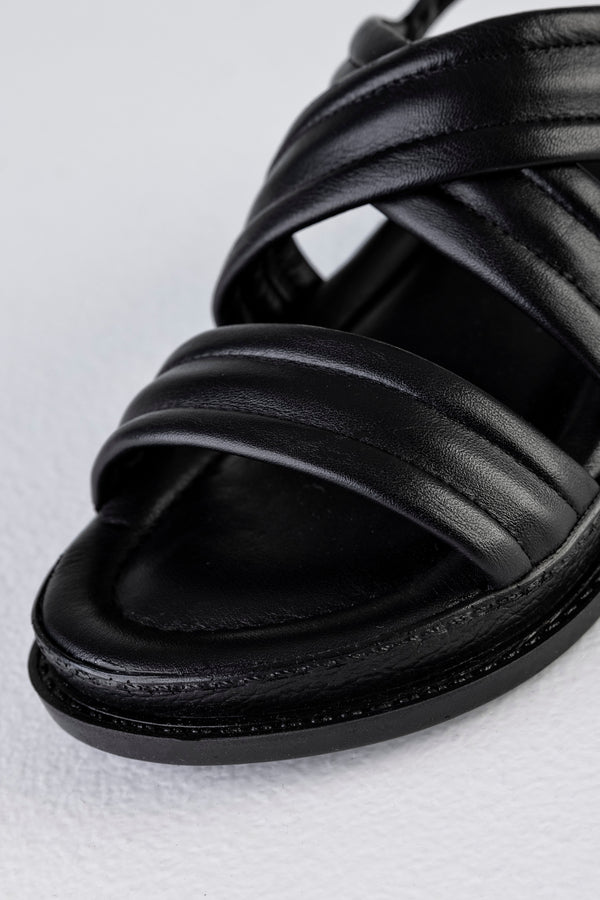 Leather flatform sandals