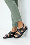 Leather flatform sandals