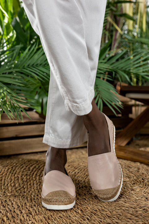 Leather espadrilles