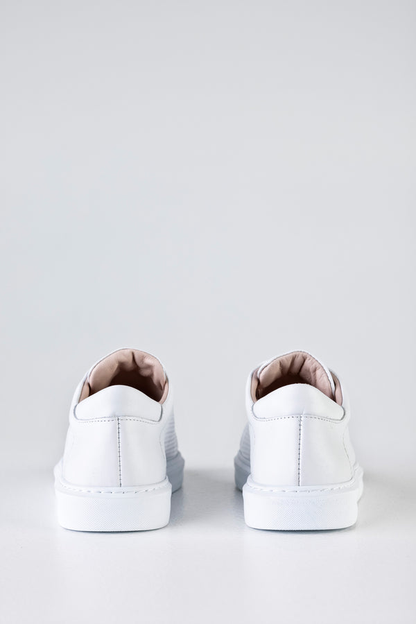 Leather hole punched sneakers