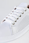 Leather hole punched sneakers