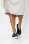 Leather suede slip-on shoes