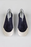 Leather suede slip-on shoes
