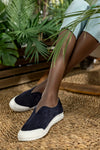 Leather suede slip-on shoes