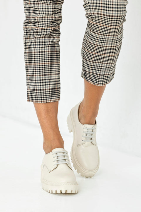 Leather chunky-sole derby shoes