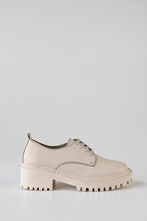 Leather chunky-sole derby shoes