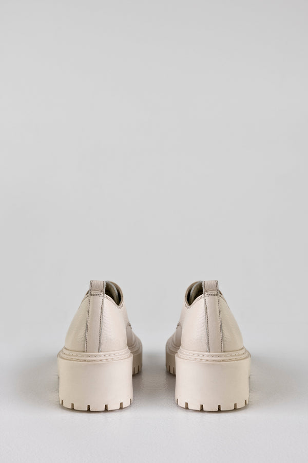 Leather chunky-sole derby shoes