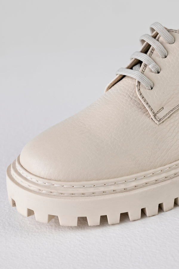 Leather chunky-sole derby shoes