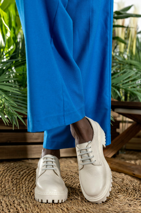 Leather chunky-sole derby shoes