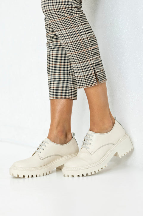 Leather chunky-sole derby shoes