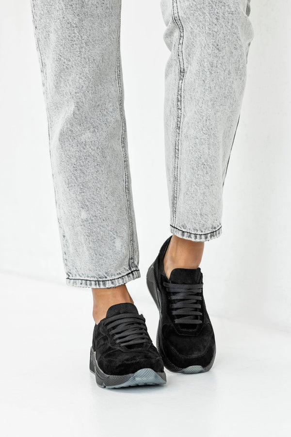 Leather suede sneakers