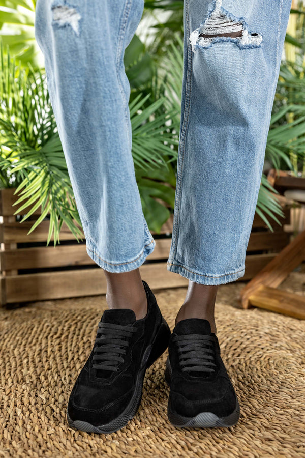 Leather suede sneakers