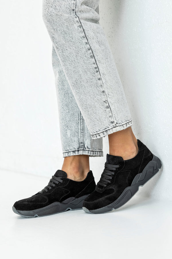Leather suede sneakers