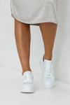 Leather lace-up sneakers