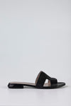 Leather slide sandals
