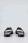 Leather slide sandals