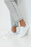 Leather lace-up sneakers