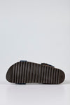 Leather sandals with buckles