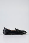 Leather loafers with buckle