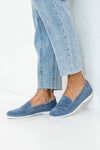 Leather suede loafers