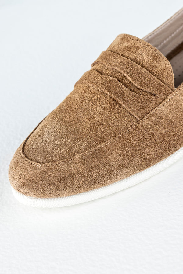 Leather suede loafers