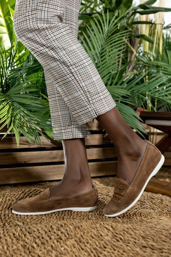 Leather suede loafers