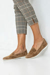 Leather suede loafers