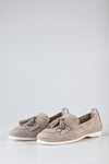 Leather suede loafers with tassels