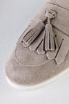 Leather suede loafers with tassels