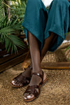 Leather strappy sandals