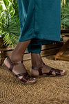 Leather strappy sandals