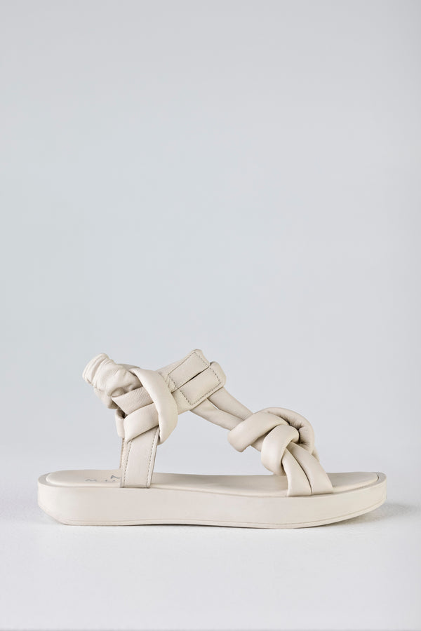 Leather padded strappy sandals