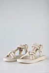 Leather padded strappy sandals